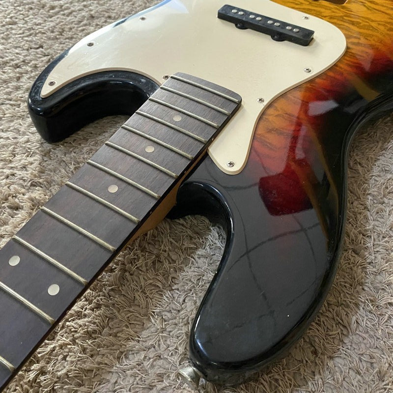 Sunburst 4 String Bass Basswood Body Maple Neck Rosewood Fretboard Fit
