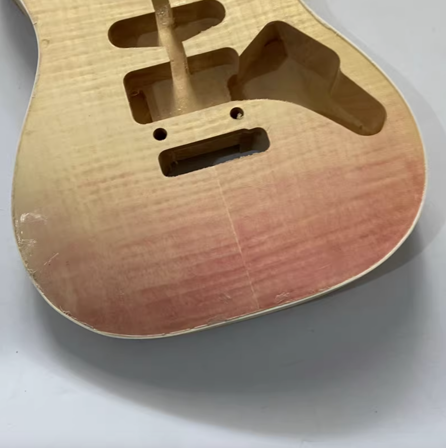Veneer Tiger Maple Top HSS Guitar Basswood Body DIY Project