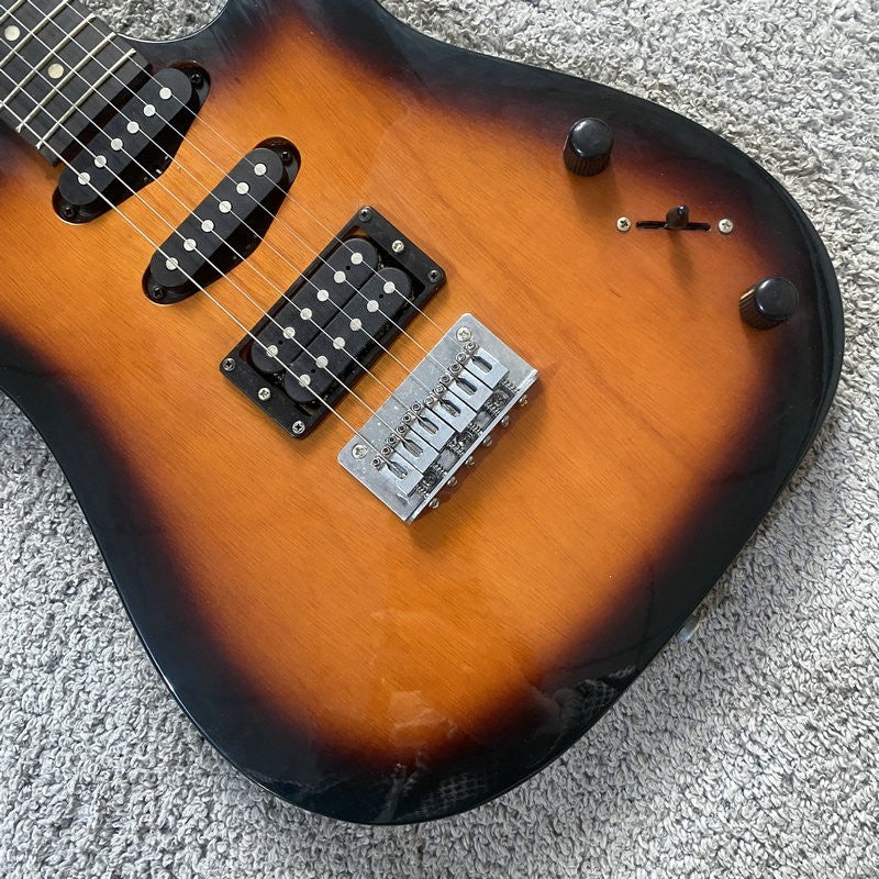 Sunburst HSS Electric Guitar, Basswood Body, Maple Neck, Rosewood Fing