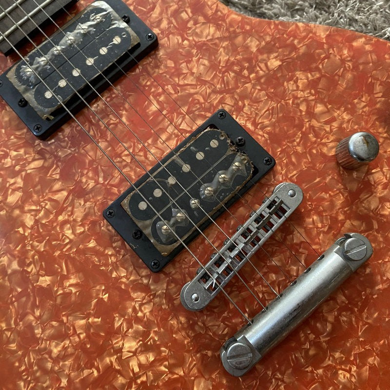 Orange Guitar, ABS Frosted Top Basswood Body, Maple Neck Fit Les Paul