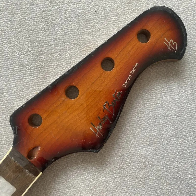 Sunburst Finish Harley Benton 4 String Bass Neck, Rosewood Fingerboard