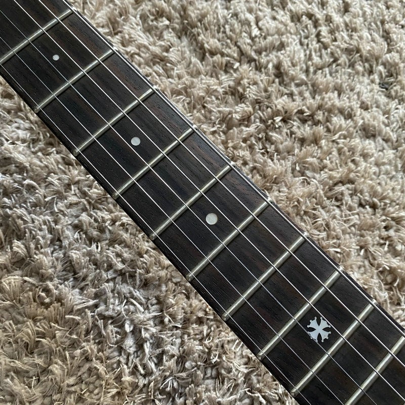 LAG Black Left Handed Guitar, Mahogany Body with Neck, Rosewood Finger