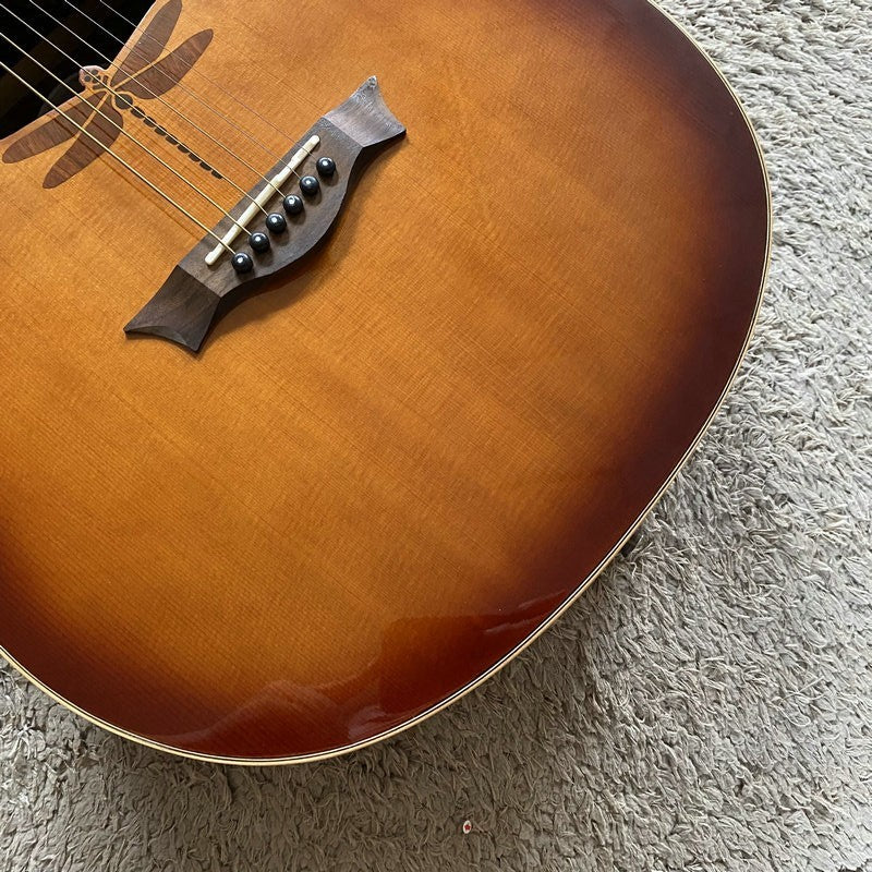 Luna Acoustic Guitar, Red Pine Top Body, Mahogany Neck, Rosewood Finge