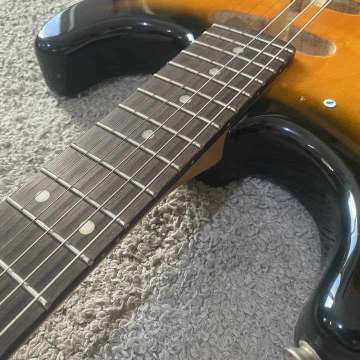 HSS Sunburst Basswood Guitar Body with Maple Wood Neck, Rosewood Fretb