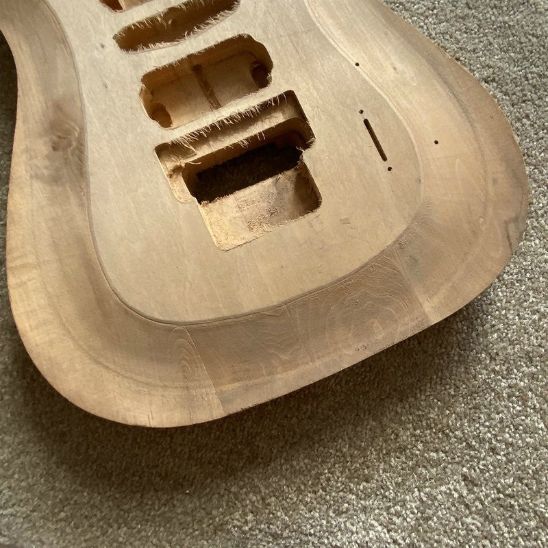 HSH Basswood Guitar Double Cutaway Body Unfinished DIY Project