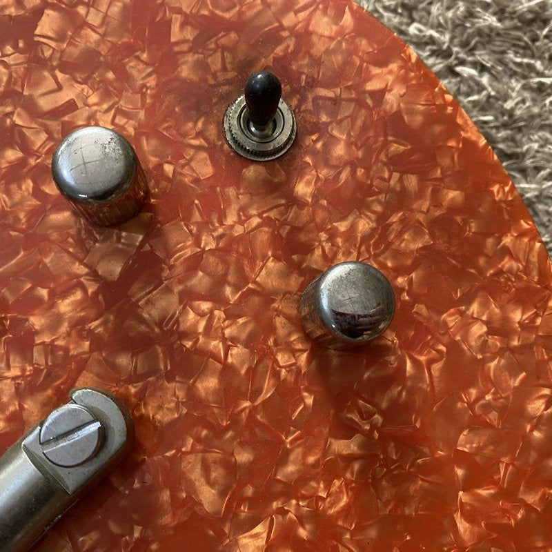 Orange Guitar, ABS Frosted Top Basswood Body, Maple Neck Fit Les Paul