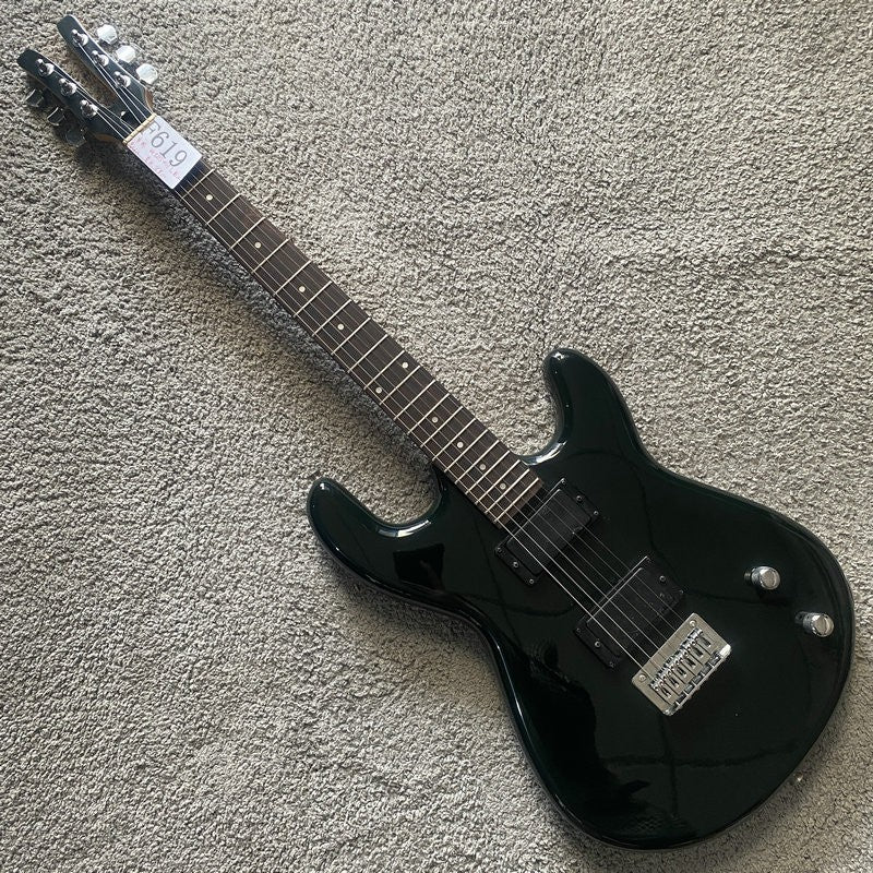Custom Guitar in Black, Basswood Body, Maple Neck, 22 Frets Rosewood F