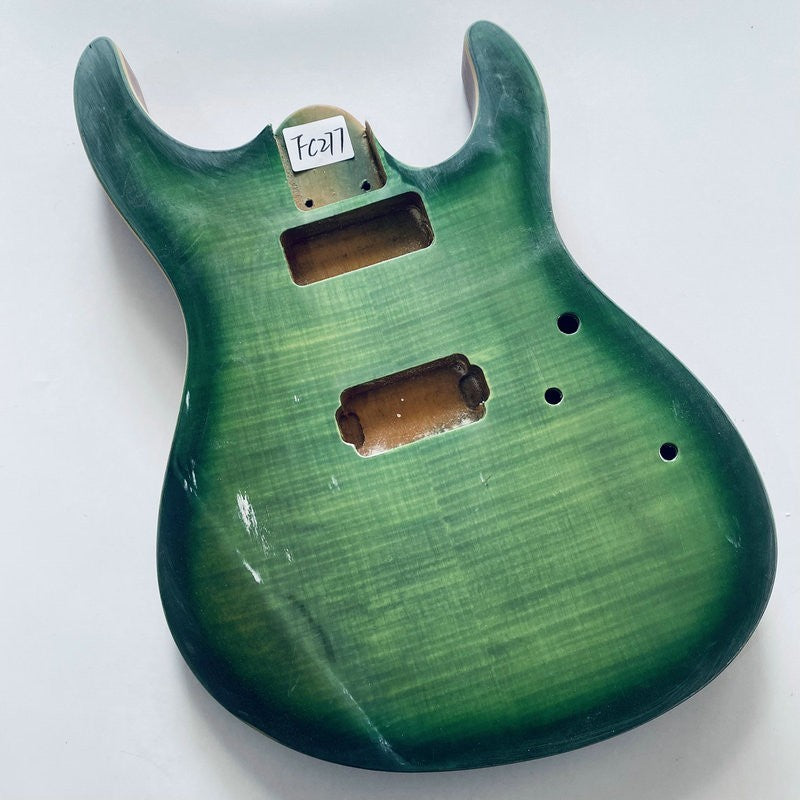 Green Burst Guitar Tiger Maple Top Mahogany Body