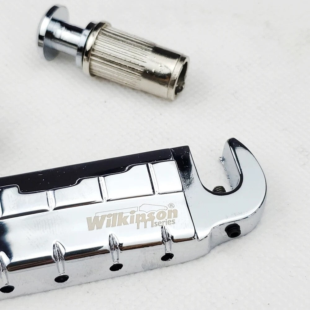 Wilkinson Chrome Wraparound Guitar Tailpiece Bridge Fit Epiphone,Ibane