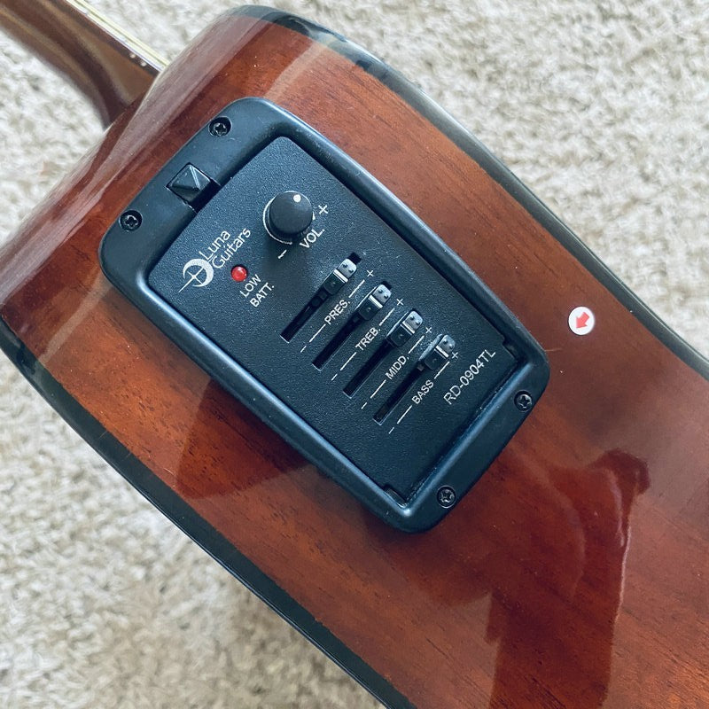 Luna Acoustic Guitar, Mahogany Plywood Body, Rosewood Fingerboard Neck