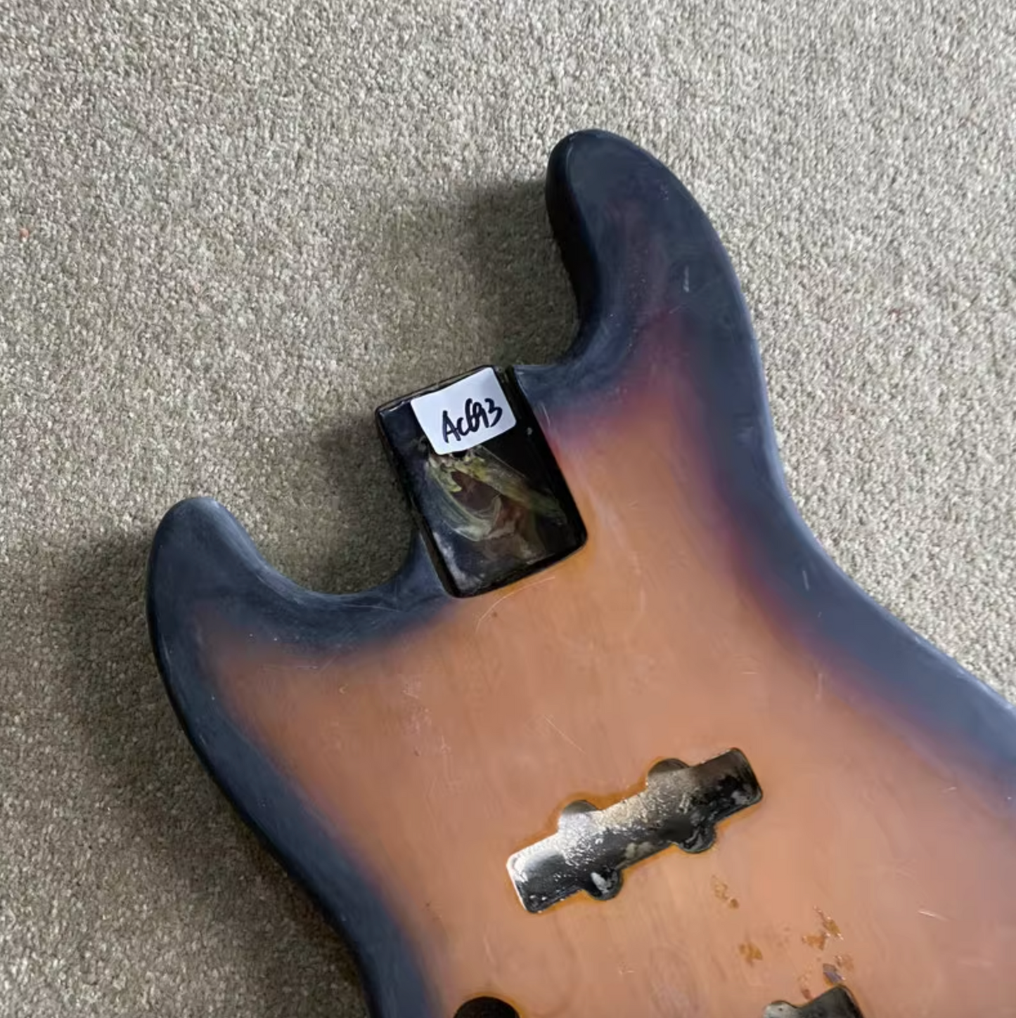 Lefty Basswood 4 String Bass Basswood Body in Sunburst Finish Fit Jazz