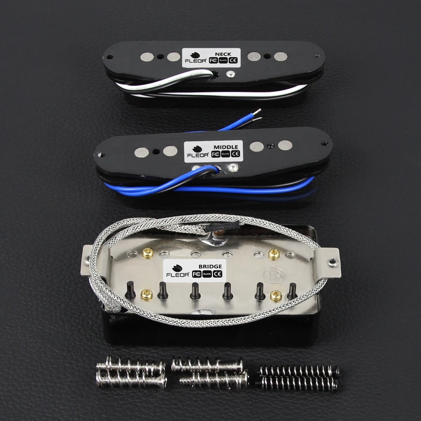 Black Alnico V Guitar SSH Humbucker Single Coil Pickups Fit Stratocast