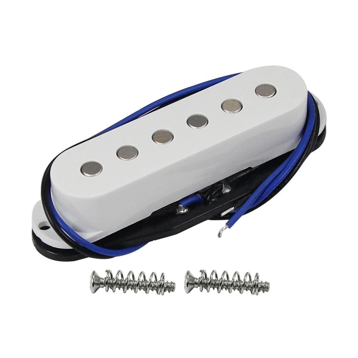 White Dual Blades SSS Alnico 5 Pickups Set Fit Stratocaster Strat