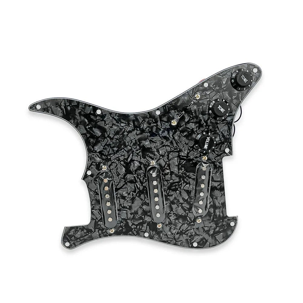 Alnico 5 Guitar Black Pearl Loaded Prewired Pickguard Fit Stratocaster