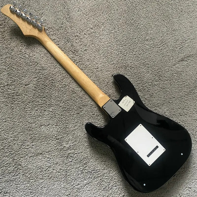 First Act Black Electric Guitar, Basswood Body, Maple Neck, Rosewood F