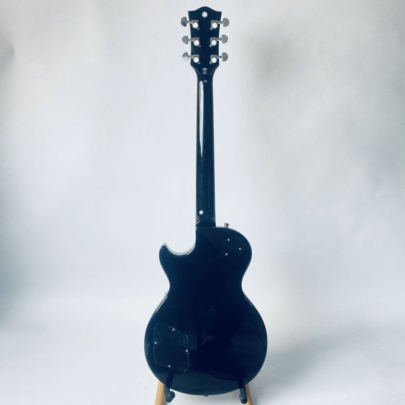 Black Single Cut Electric Guitar, Mahogany Body and Neck, Rosewood Fin