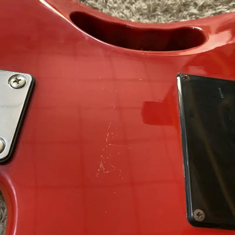 KCC Red Electric Guitar HSS, Basswood Body with Maple Neck, Rosewood F
