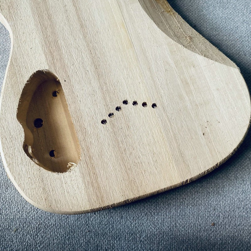 HH Basswood Unfinished Guitar Body, String Through Bridge