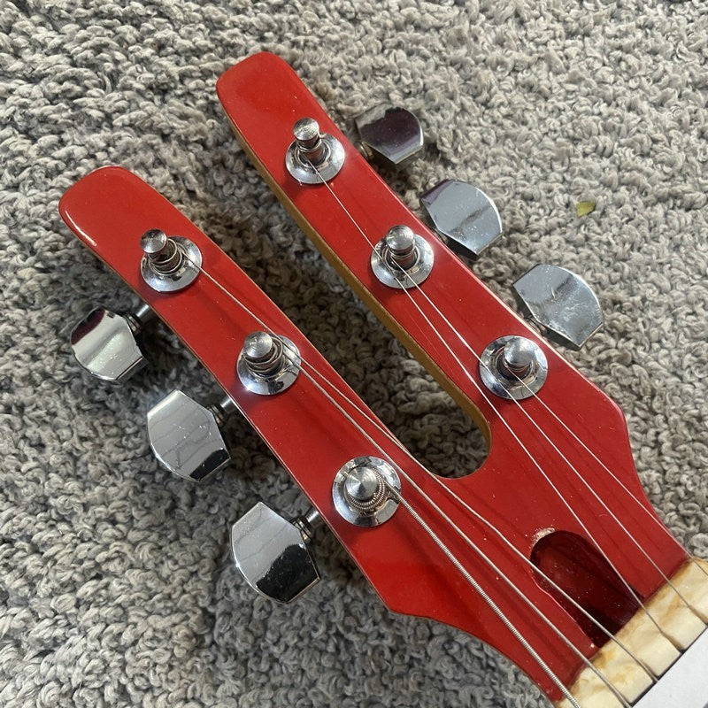Custom Red Glossy Finish Guitar, Basswood Body, Maple Neck, Rosewood F