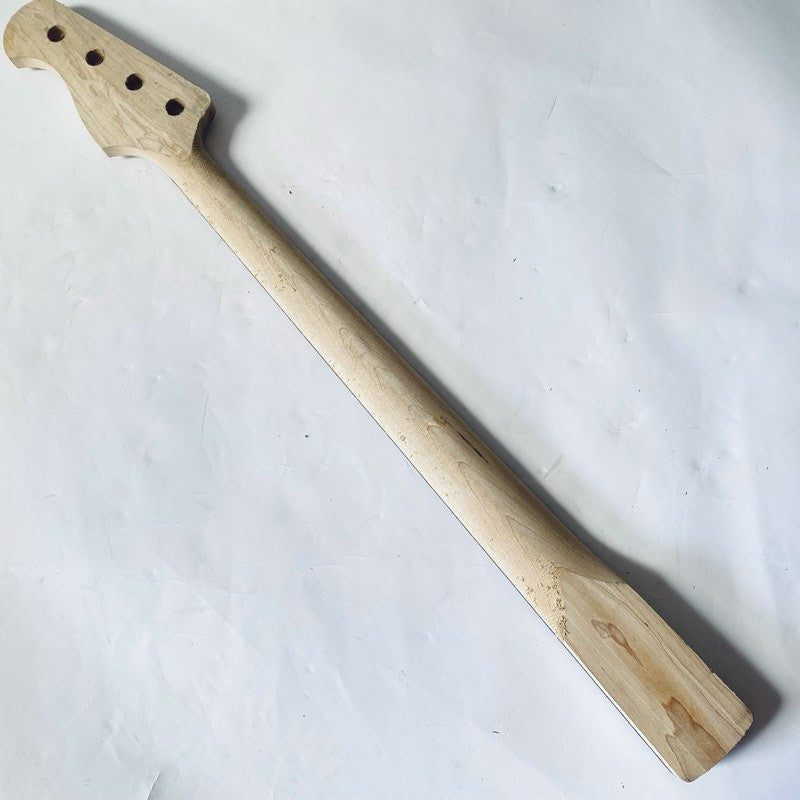 Maple Wood 4 String Bass Neck, Fretless Rosewood Fingerboard Fretboard