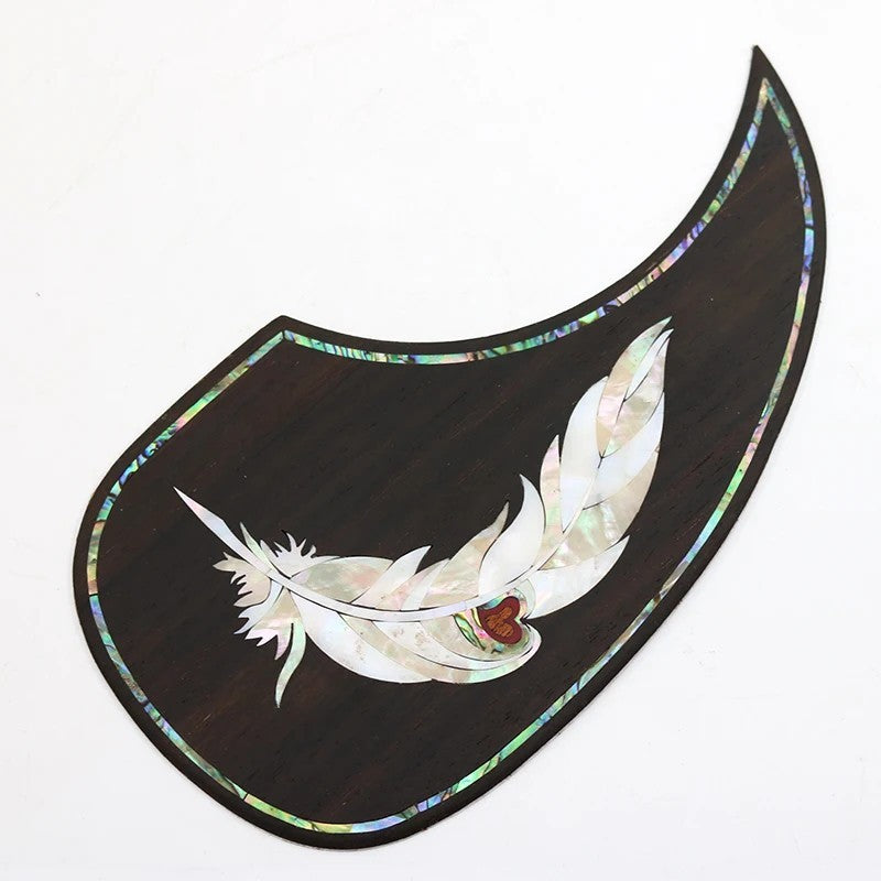 Rosewood Acoustic Guitar Scratch Plate Pickguard with Abalone Inlay De