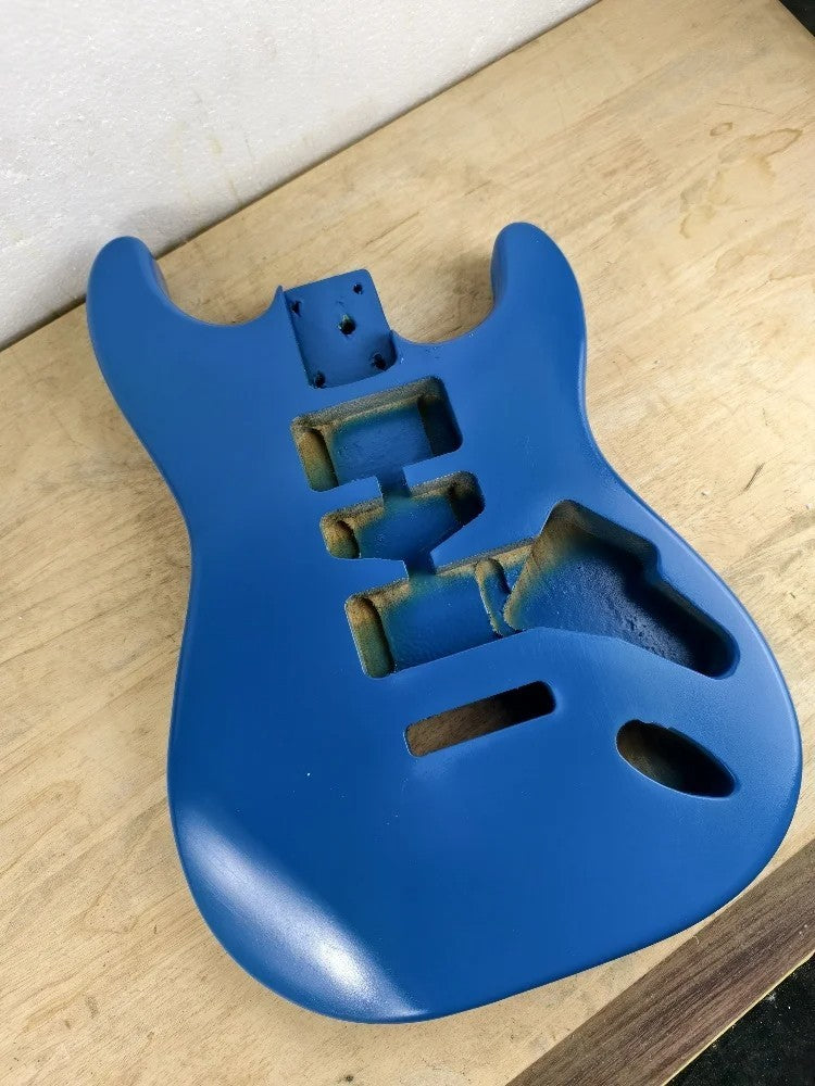 Blue Poplar Wood Double Cutaway Guitar Body Fit Stratocaster Strat Gui