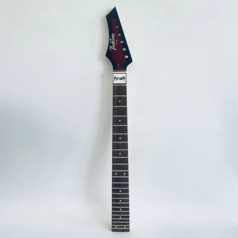 Red Reversed Head Guitar Maple Wood Neck, 24 Frets Rosewood Fingerboar