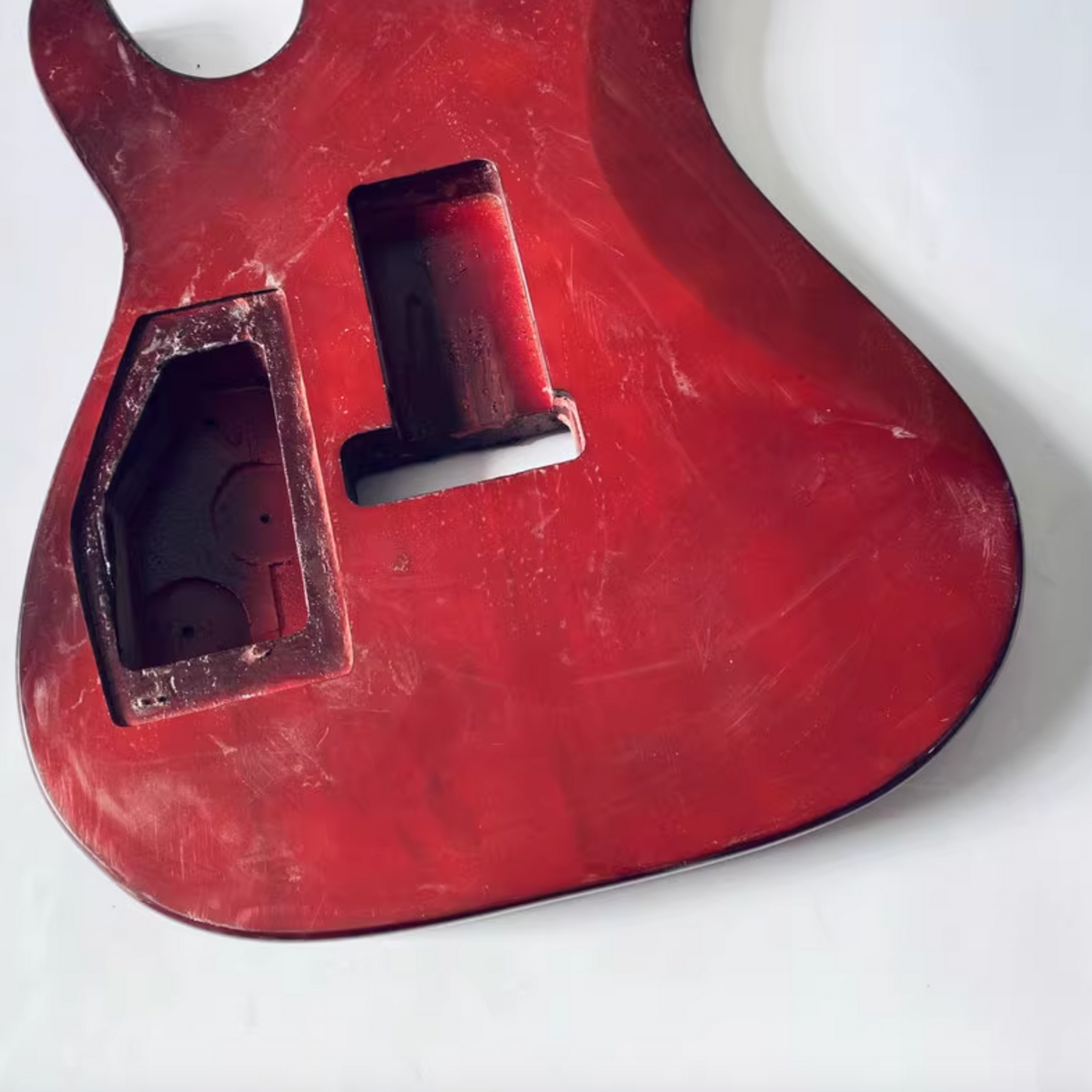 Solid Basswood Dark Red Guitar Body DIY Project