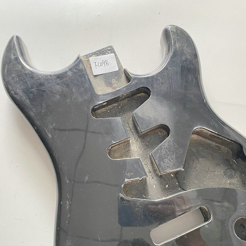 Black Basswood Guitar Double Cutaway Body SSS Fit Stratocaster Strat D