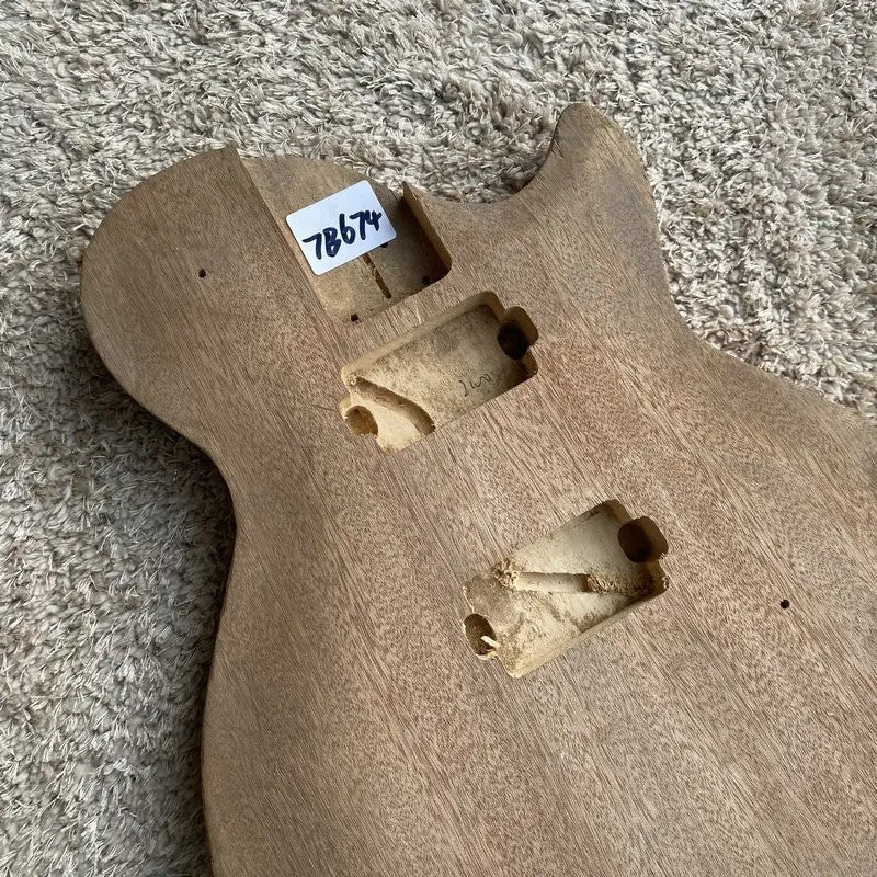 Unfinished Basswood Guitar Single Cut Body DIY Project Fit Les Paul LP