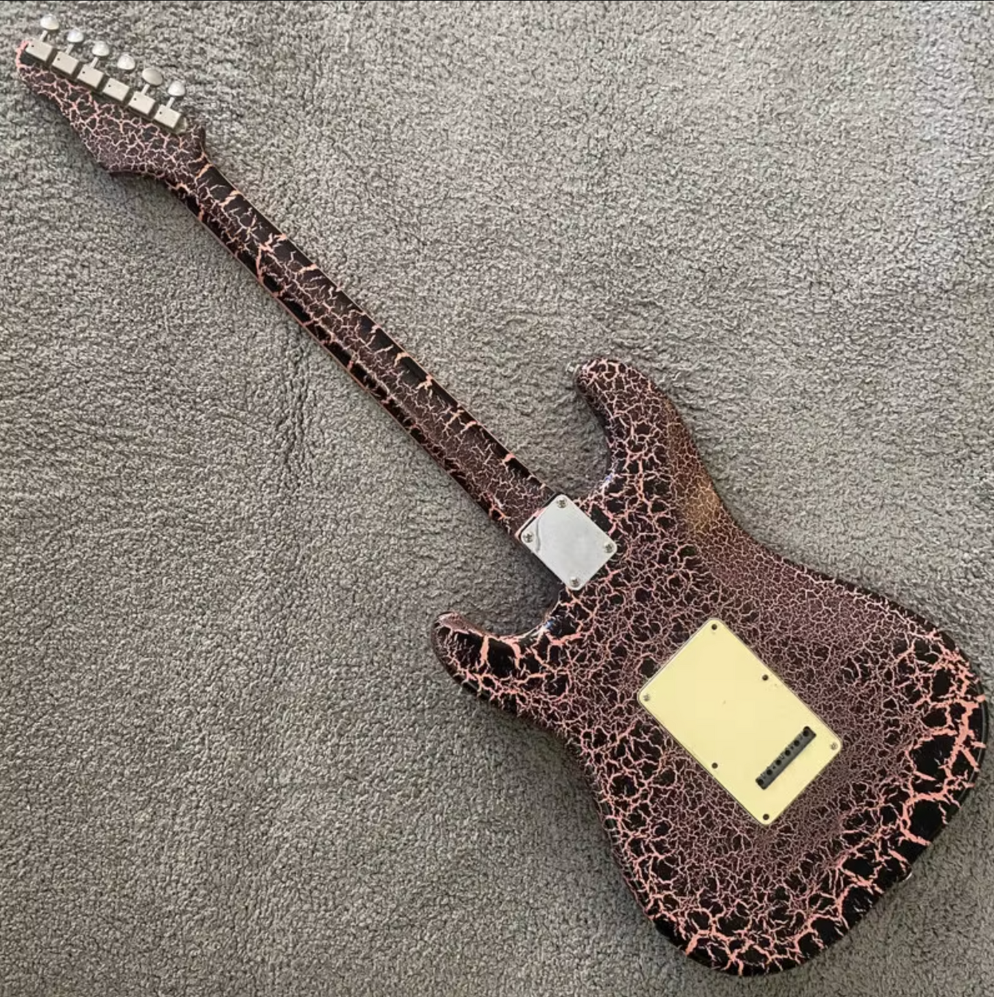 Custom Finish Guitar SSS, Purple Black Basswood Body, Maple Neck, 22 F