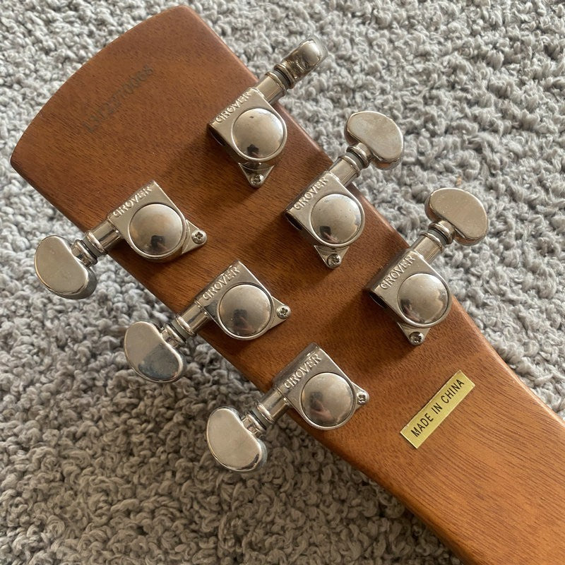 DIY Tiger Maple Dobro Resonator Guitar Mahogany Neck Rosewood 19 Frets