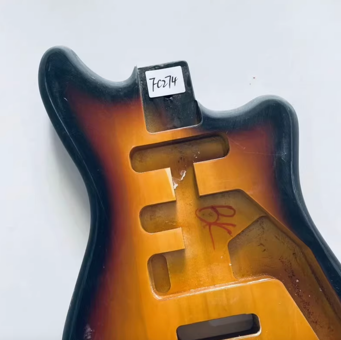 Sunburst Finish Offset Guitar HSS Basswood Body DIY Project