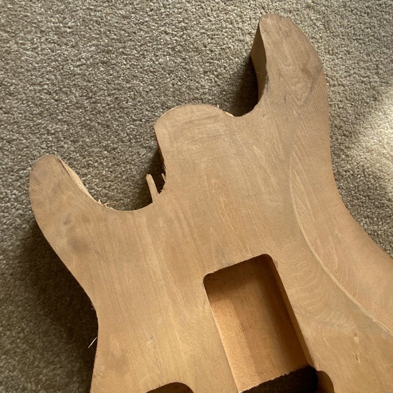 HSH Basswood Guitar Double Cutaway Body Unfinished DIY Project