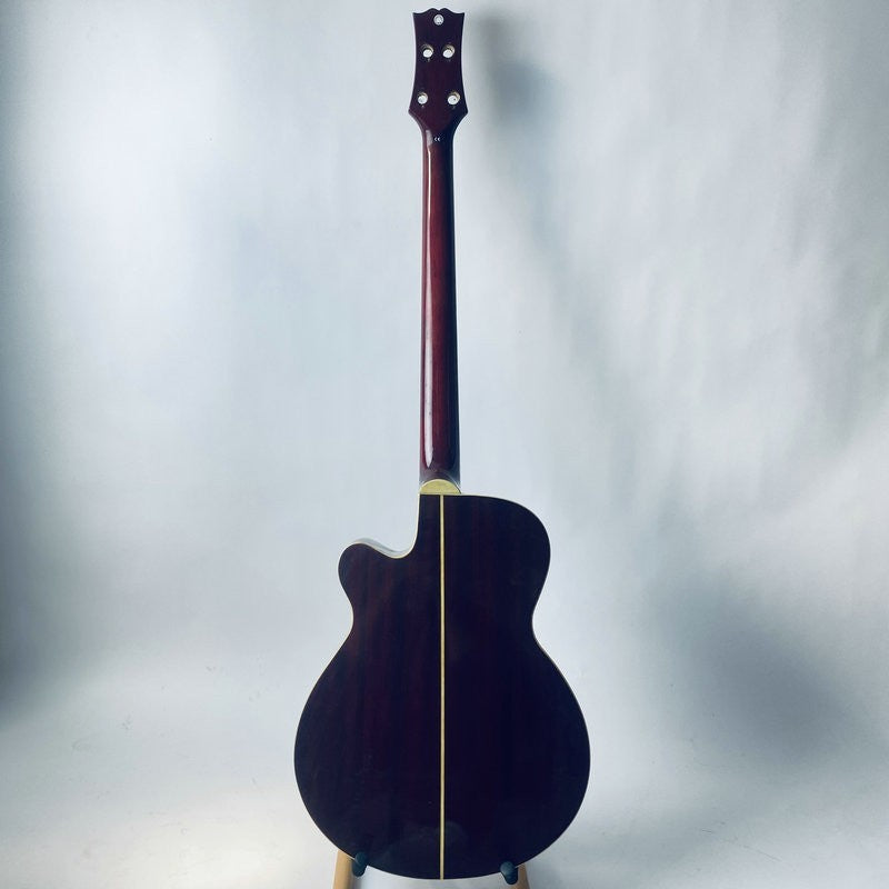 Condor Red Burst 4 String Acoustic Electric Bass, Ash Plywood Top, wit