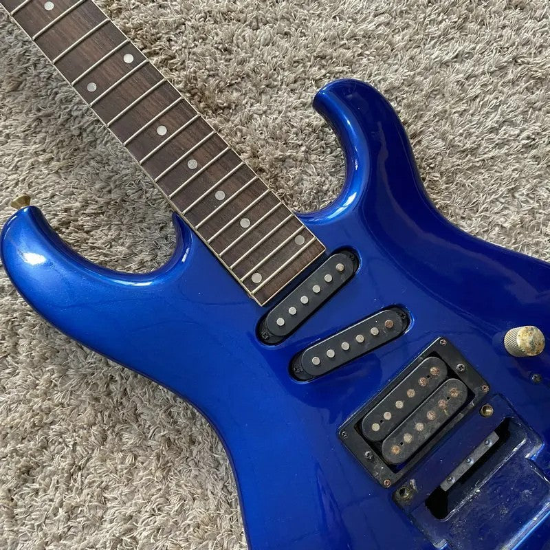 Metallic Blue HSH Guitar, Basswood Body, Rosewood Fingerboard Maple Ne