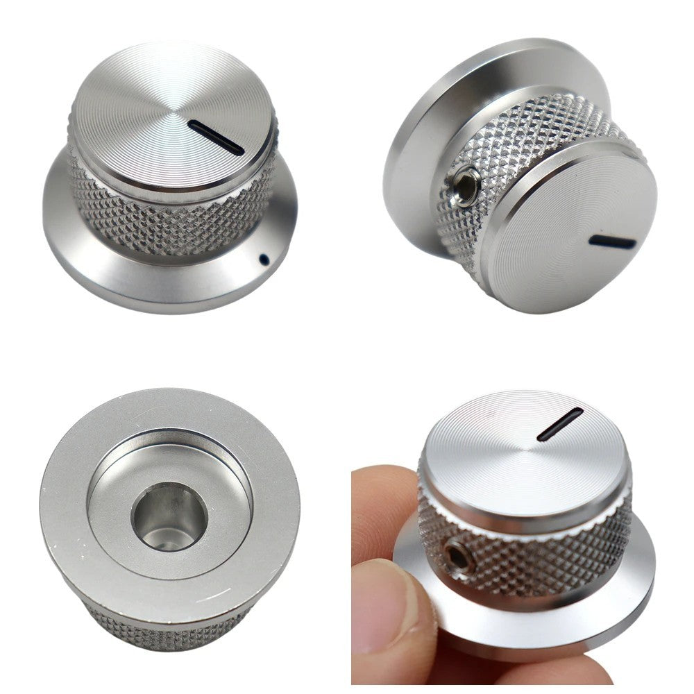4pcs Chrome Guitar Aluminum Volume Tone Control Knobs Fit Les Paul SG
