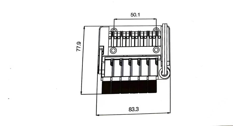 Nickel Headless Guitar Bridge Tremolo System Strandberg,Steinberger,Ibanez,Dean,Schecter