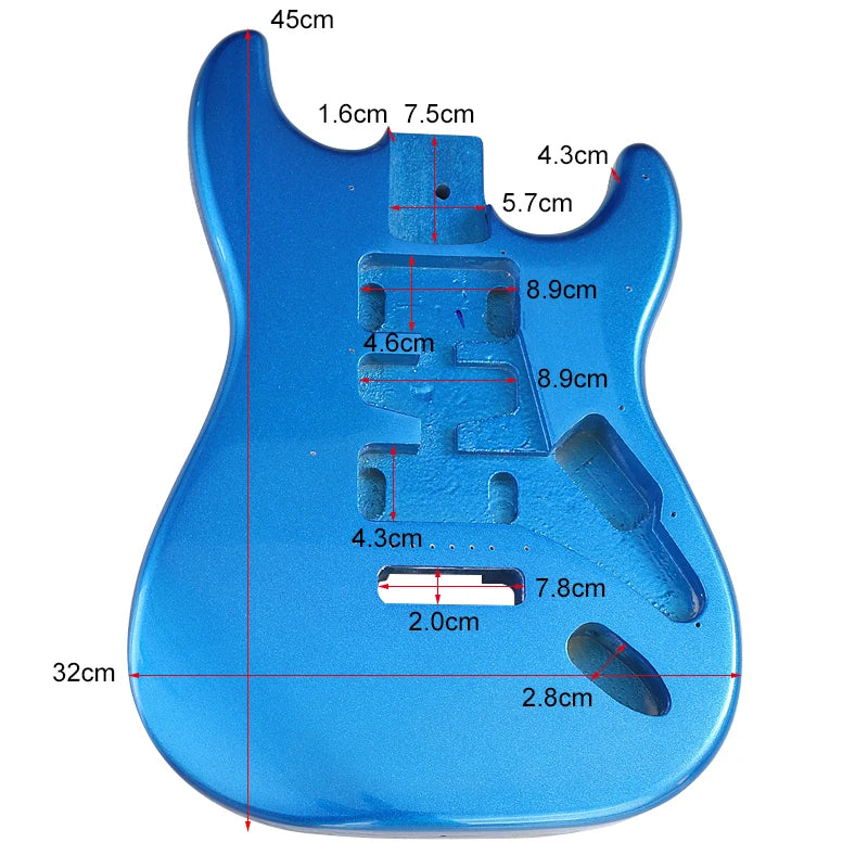 Metallic Finish Guitar Poplar Wood Body DIY Project For Stratocaster Strat DIY Project