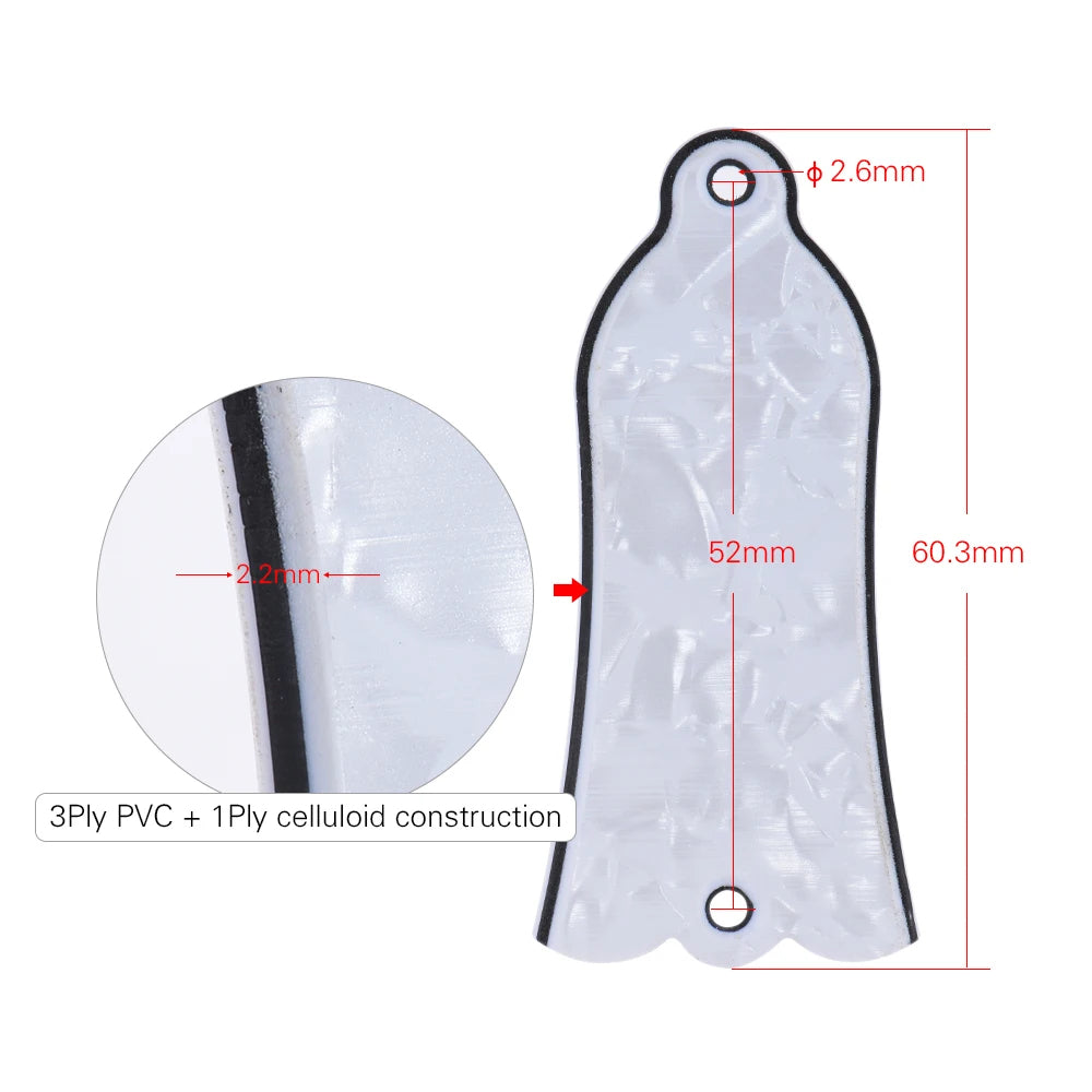 White Pearl Guitar 2 Point Truss Rod Cover Plate Fit Gibson Les Paul SG ES DOT