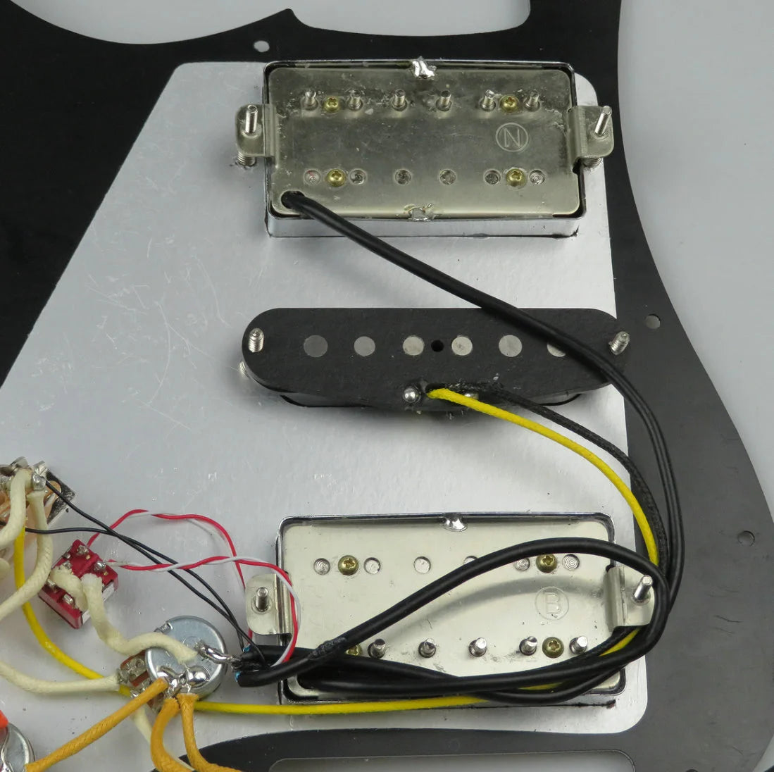 Prewired Multifunction Wiring HSH Pickguard lp Alnico 5 Humbucker Pickups Wiring Harness Connection 20 tone switching For Stratocaster Strat