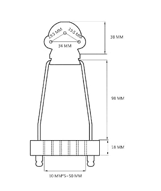 Aged Gold Ibanez Jazz Guitar Tailpiece Trapeze
