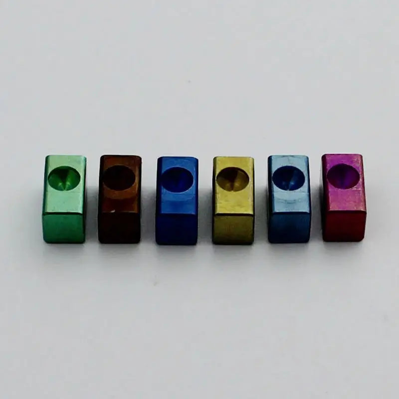 6 Piece Rainbow Titanium Materiel String Lock Insert Blocks For Floyd Rose