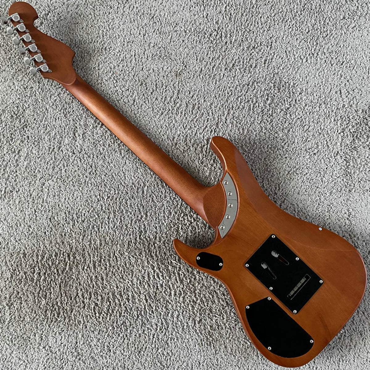 Warrior Style Double Tremolo Electric Guitar Washburn N4 Custom Export Model with Rubbed Finish, 22 Frets, Metal, Beginner to Advanced Level