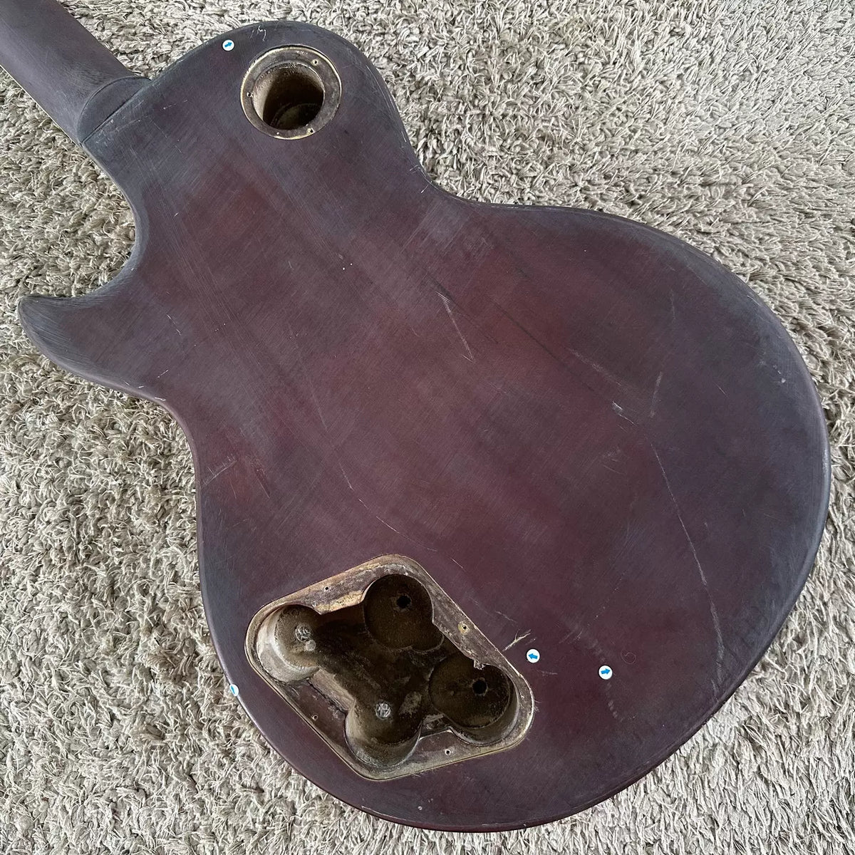 Clearance Sale: MCLORENCE LP Electric Guitar - Incomplete DIY Project - Defective Hue-coil Pickup