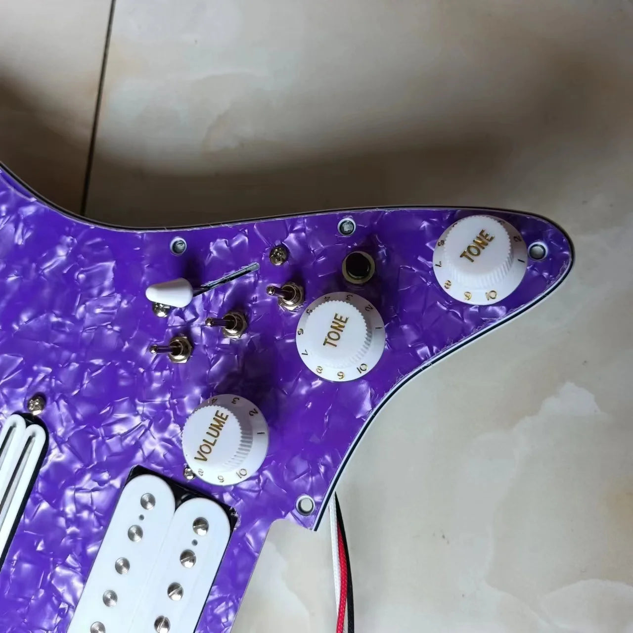 SSH Upgrade Prewired Guitar Pickguard Set Multifunction Switch MINI Humbucker Pickups 3 Single Cut Switch For Stratocaster Strat