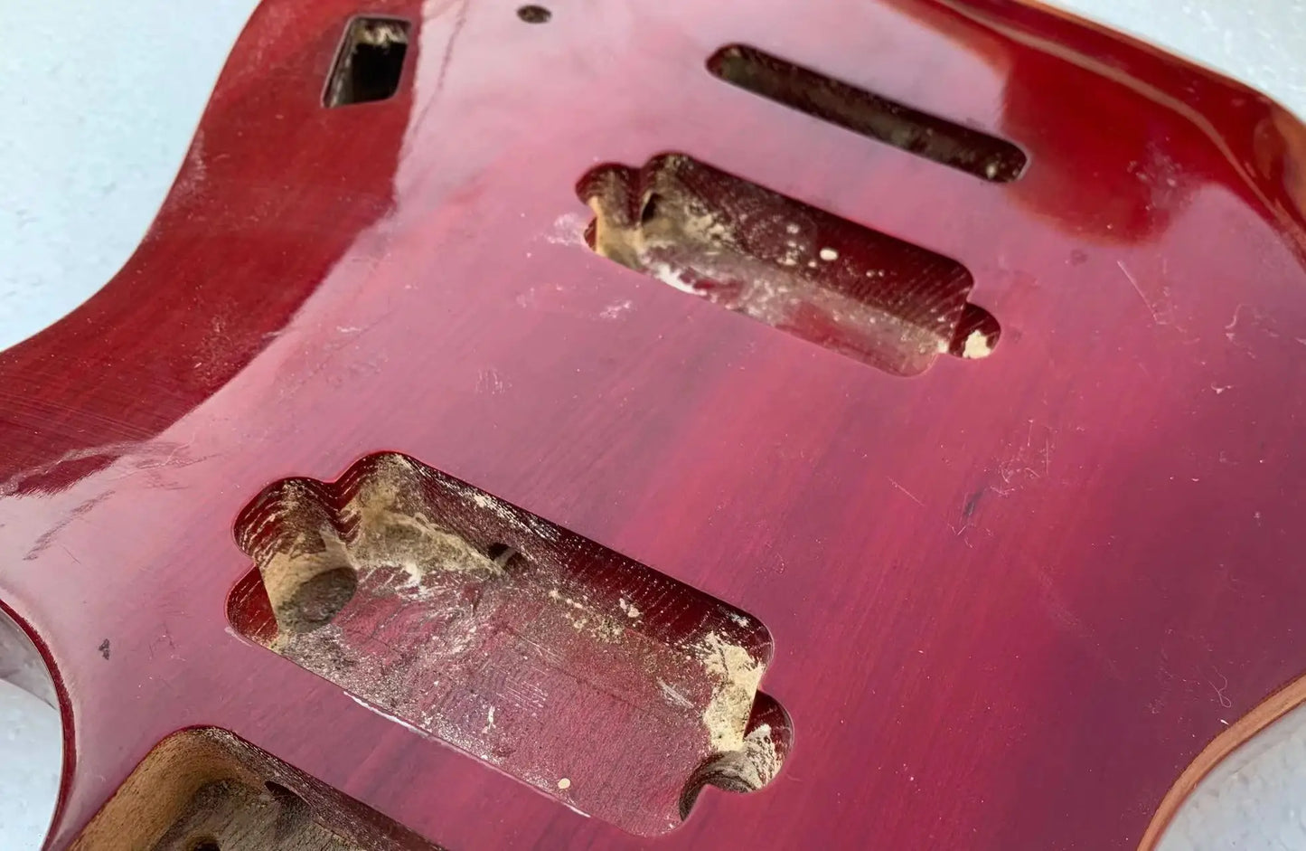 Red Basswood Electric Guitar Body DIY