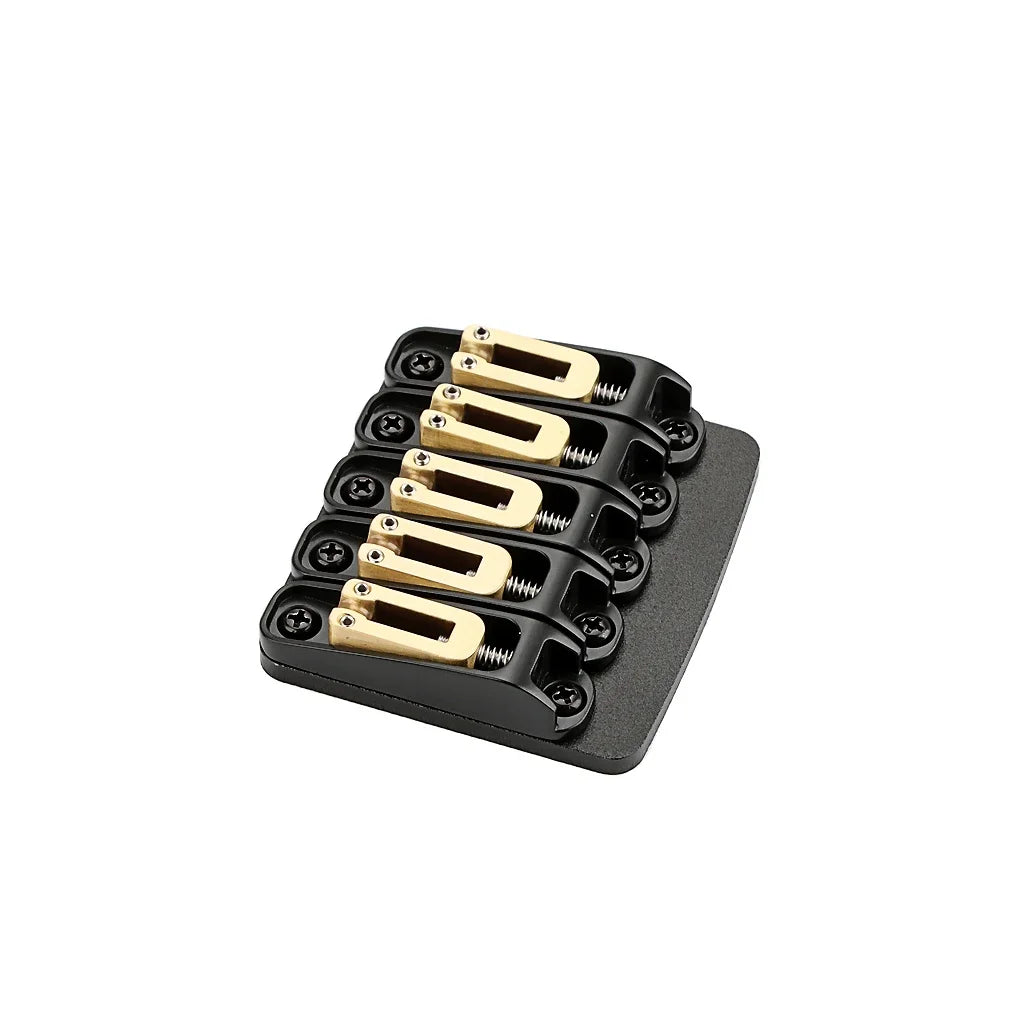 5 String Bass Bridge with Copper Saddles