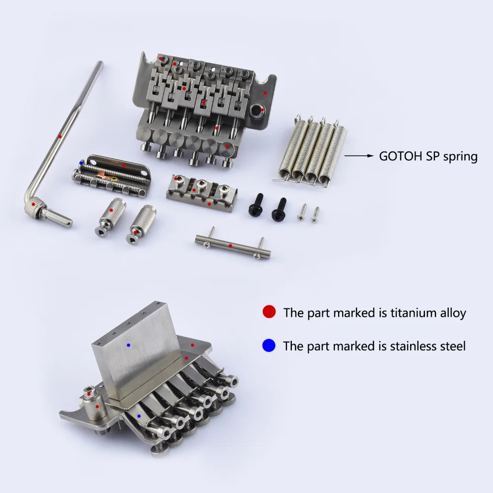All Titanium Guitar Double Locking Tremolo System For Schecter,Ibanez,Jackson,Dean,Peavey,Washburn,ESP LTD