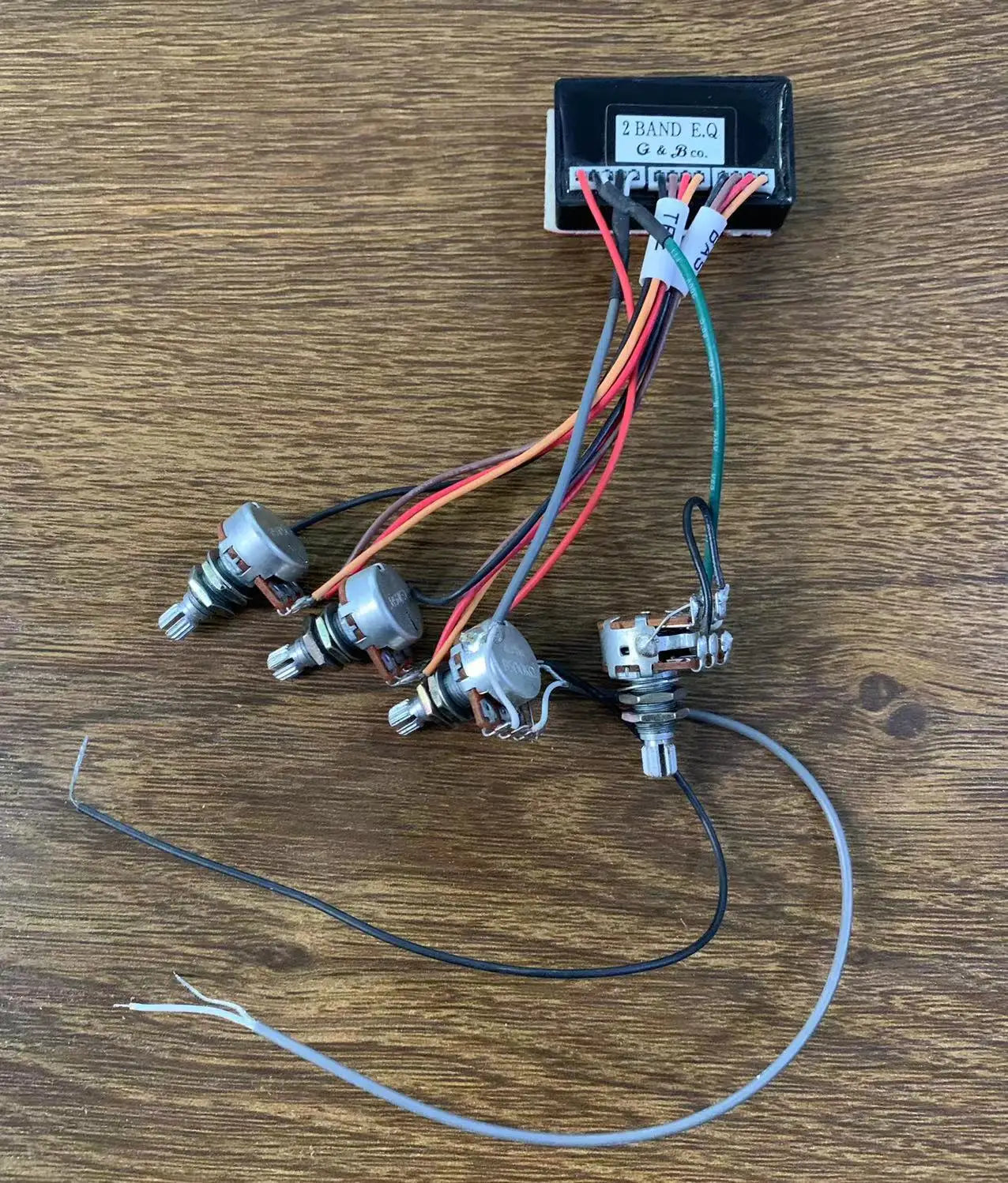 Washbun 6 String Active Bass Soapbar Pickups with Wiring Harness Kit